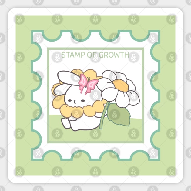 Blossom and Thrive with Loppi Tokki: Stamps of Growth and Flourishing Beauty! Magnet by LoppiTokki